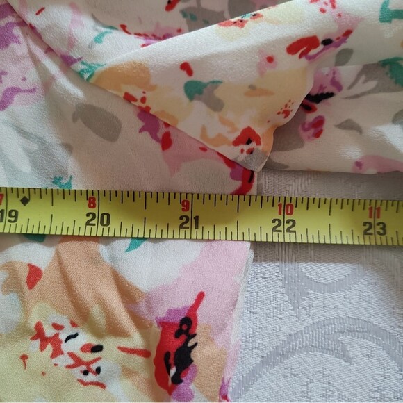 Sugar Magnolia Sheer Lightweight Floral Long Sleeve Boho Southern Blouse - Picture 5 of 5